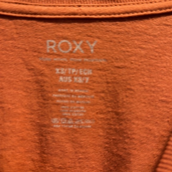 Roxy Mountain View Burnt Orange Oversized Graphic Tee XS - Picture 4 of 6